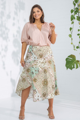 Wildflower Long Print Skirt