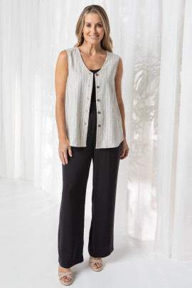 Paros Linen Sleeveless Top