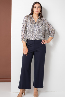 Cassis Satin Stripe Blouse