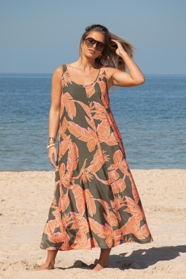 Whispering Palms Long Dress