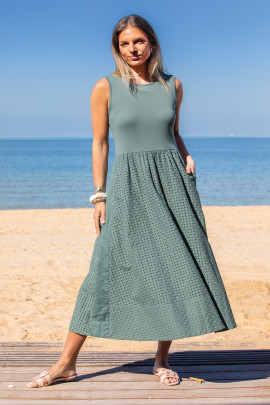 Palmshade Cotton Long Dress