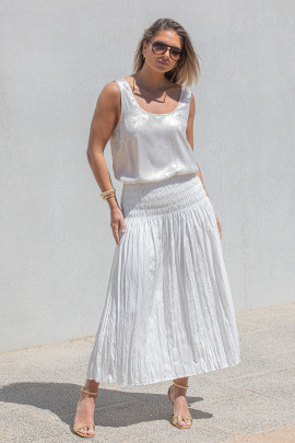 Soft Crush Long Skirt